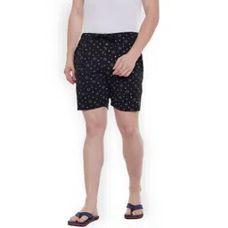 mack jonney VIMAL JONNEY Men Black Printed Lounge Shorts-picture-12