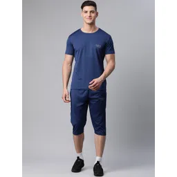 mack jonney VIMAL JONNEY Men Blue Solid Pure Cotton Tracksuits-picture-15