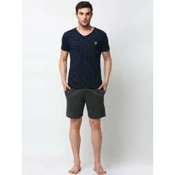 mack jonney Vimal Jonney Men Grey & Black Pure Cotton Tracksuit-picture-30