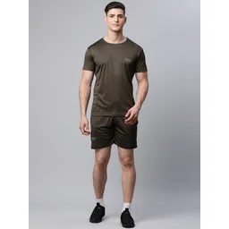 mack jonney VIMAL JONNEY Men Olive Green Solid Tracksuit-picture-34