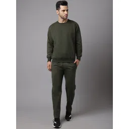 mack jonney VIMAL JONNEY Men Olive Green Solid Tracksuit-picture-17