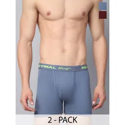 mack jonney VIMAL JONNEY Men Pack Of 2 Cotton Trunks-picture-30