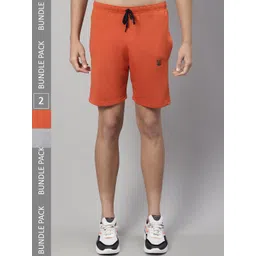 mack jonney VIMAL JONNEY Men Pack Of 2 Mid-Rise Cotton Sports Shorts-picture-26