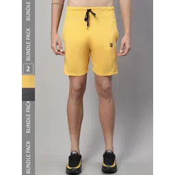 mack jonney VIMAL JONNEY Men Pack Of 2 Mid Rise Cotton Sports Shorts-picture-28