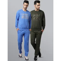 mack jonney VIMAL JONNEY Men Pack Of 2 Printed Pure Cotton Tracksuits-picture-38