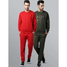 mack jonney VIMAL JONNEY Men  Pack Of 2 Self-Design Cotton Tracksuits-picture-39