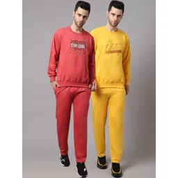 mack jonney VIMAL JONNEY Men Pack Of 2 Solid Pure Cotton Tracksuits-picture-31