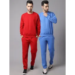 mack jonney VIMAL JONNEY Men Pack Of 2 Solid Pure Cotton Tracksuits-picture-24