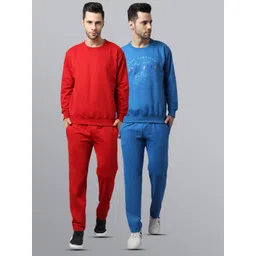 mack jonney VIMAL JONNEY Men Pack Of 2 Solid Pure-Cotton Tracksuits-picture-26