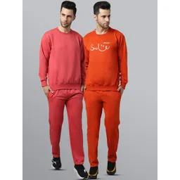 mack jonney VIMAL JONNEY Men Pack Of 2 Solid Pure Cotton Tracksuits-picture-28