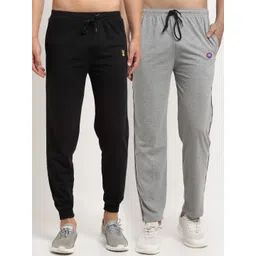 mack jonney VIMAL JONNEY Men Pack Of 2 Solid Track Pants-picture-15