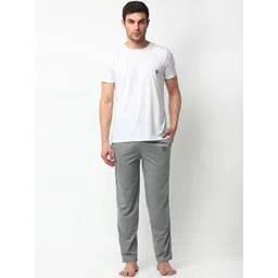 mack jonney Vimal Jonney Men White & Grey Cotton Blend Track Suit-picture-10