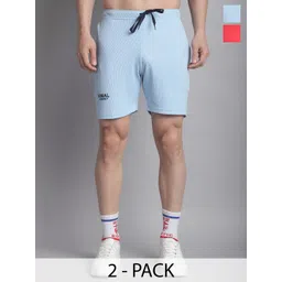 mack jonney VIMAL JONNEY Pack of 2 Men Solid Training or Gym Sports Shorts-picture-15