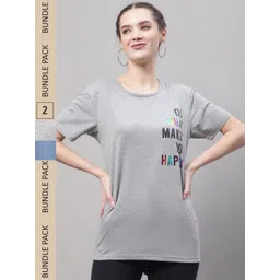 mack jonney VIMAL JONNEY Pack Of 2 Printed Cotton T-shirt-picture-26