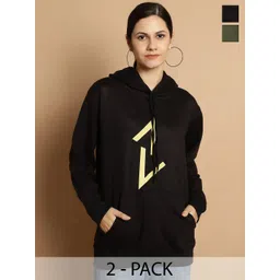 mack jonney VIMAL JONNEY Pack Of 2 Typography Printed Hooded Pullover Sweatshirts-picture-37