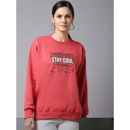 mack jonney VIMAL JONNEY Pack Of 2 Women Olive Green & Pink Solid Sweatshirt-picture-29