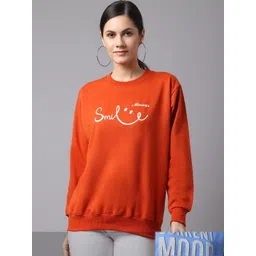 mack jonney VIMAL JONNEY Pack Of 2 Women Orange & Blue Printed Sweatshirt-picture-17