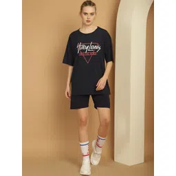 mack jonney VIMAL JONNEY Printed Oversized T-shirt & Shorts Co-Ords-picture-16