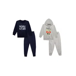 mack jonney VIMAL JONNEY Unisex Kids Pack of 2 Printed Sweatshirt with Joggers-picture-33