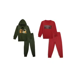 mack jonney VIMAL JONNEY Unisex Kids Pack of 2 Printed Sweatshirt with Joggers-picture-34