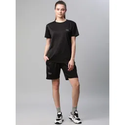 mack jonney VIMAL JONNEY Women Black Solid Tracksuit-picture-18