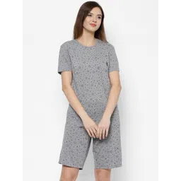 mack jonney VIMAL JONNEY Women Grey Printed Night suit-picture-21