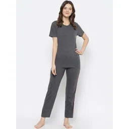 mack jonney VIMAL JONNEY Women Grey Solid Night suit-picture-35
