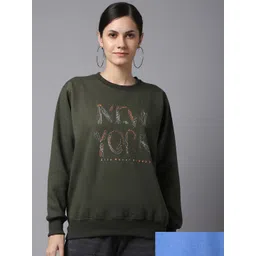 mack jonney VIMAL JONNEY Women Pack of 2 Blue & Olive Green Printed Sweatshirt-picture-18