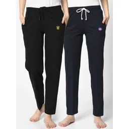 mack jonney VIMAL JONNEY Women Pack Of 2 Solid Lounge Pants-picture-10