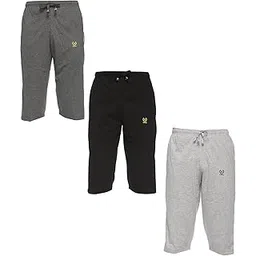 Regular Fit Men Capris Pack of 3-MACK57837-image-7