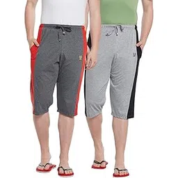Regular Fit Men Capris(Pack of 2-MACK634176)-image-0