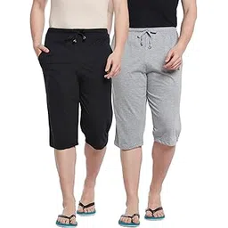 Regular Fit Men Capris(Pack of 2)-MACK635746-image-8