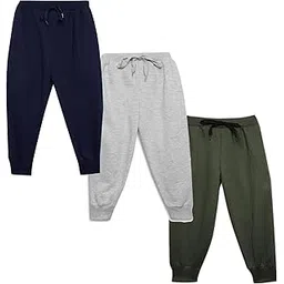 Mack Jonney Solid Cotton Fleece Regular Fit Trackpant for Kids (Pack of 3)-MACK39449-picture-26