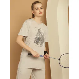 mack jonney VIMAL JONNEY Graphic Printed Round Neck Cotton T-Shirt & Trousers image 3
