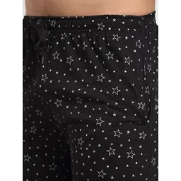 mack jonney VIMAL JONNEY Men Black Printed Straight-Fit Track Pants image 3