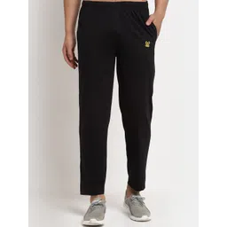 VIMAL JONNEY Men Black Solid Track Pants-image-29