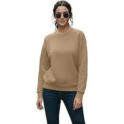 Women Regular Fit Fleece ||Black||Round Neck Solid||Sweatshirt-JM.3911-image-4