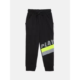 mackly Boys Black Printed Cotton Joggers-picture-30