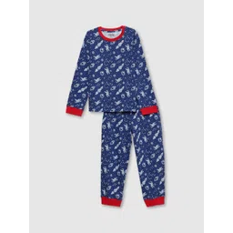 mackly Boys Conversational Printed Night suit-picture-29