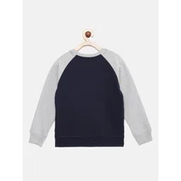 mackly Boys Navy Blue Printed Sweatshirt image 4