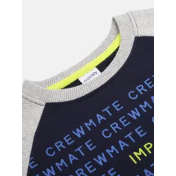 mackly Boys Navy Blue Printed Sweatshirt image 5