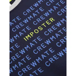 mackly Boys Navy Blue Printed Sweatshirt image 2