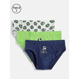 mackly Boys Pack of 3 Blue & White Printed Briefs-picture-24