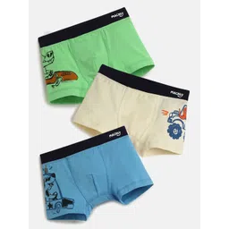 mackly Boys Pack Of 3 Printed Cotton Trunks-picture-29