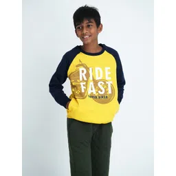 mackly Boys Yellow Colourblocked Sweatshirt-picture-11