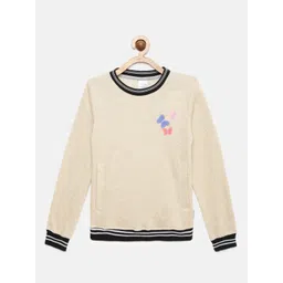 mackly Girls Beige Cotton Blend Sweatshirt-picture-12