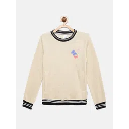 mackly Girls Beige Sweatshirt image 1