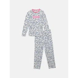 mackly Girls Floral Printed Pure Cotton Night Suit-picture-13