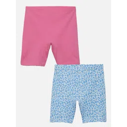 mackly Girls Pack Of 2 Mid-Rise Abstract Printed Inner Shorts-picture-29