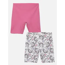 mackly Girls Pack Of 2 Mid-Rise Conversational Printed Inner Shorts-picture-31